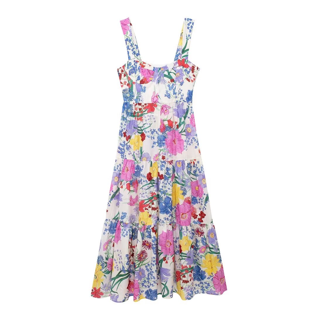 Mujer Ropa Vestido pequeño con tirantes florales