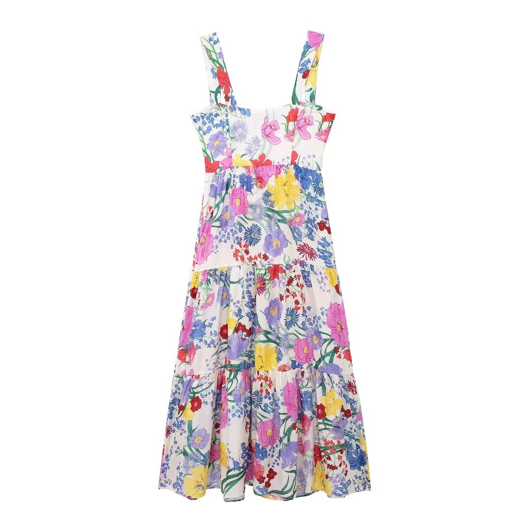 Mujer Ropa Vestido pequeño con tirantes florales