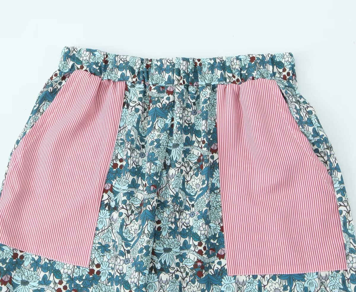 Traje de pantalón informal de Color contrastante con estampado de lazo y cuello de muñeca para mujer