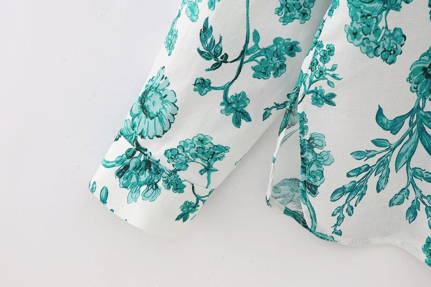 Chemise d'été décontractée à manches longues et imprimé floral