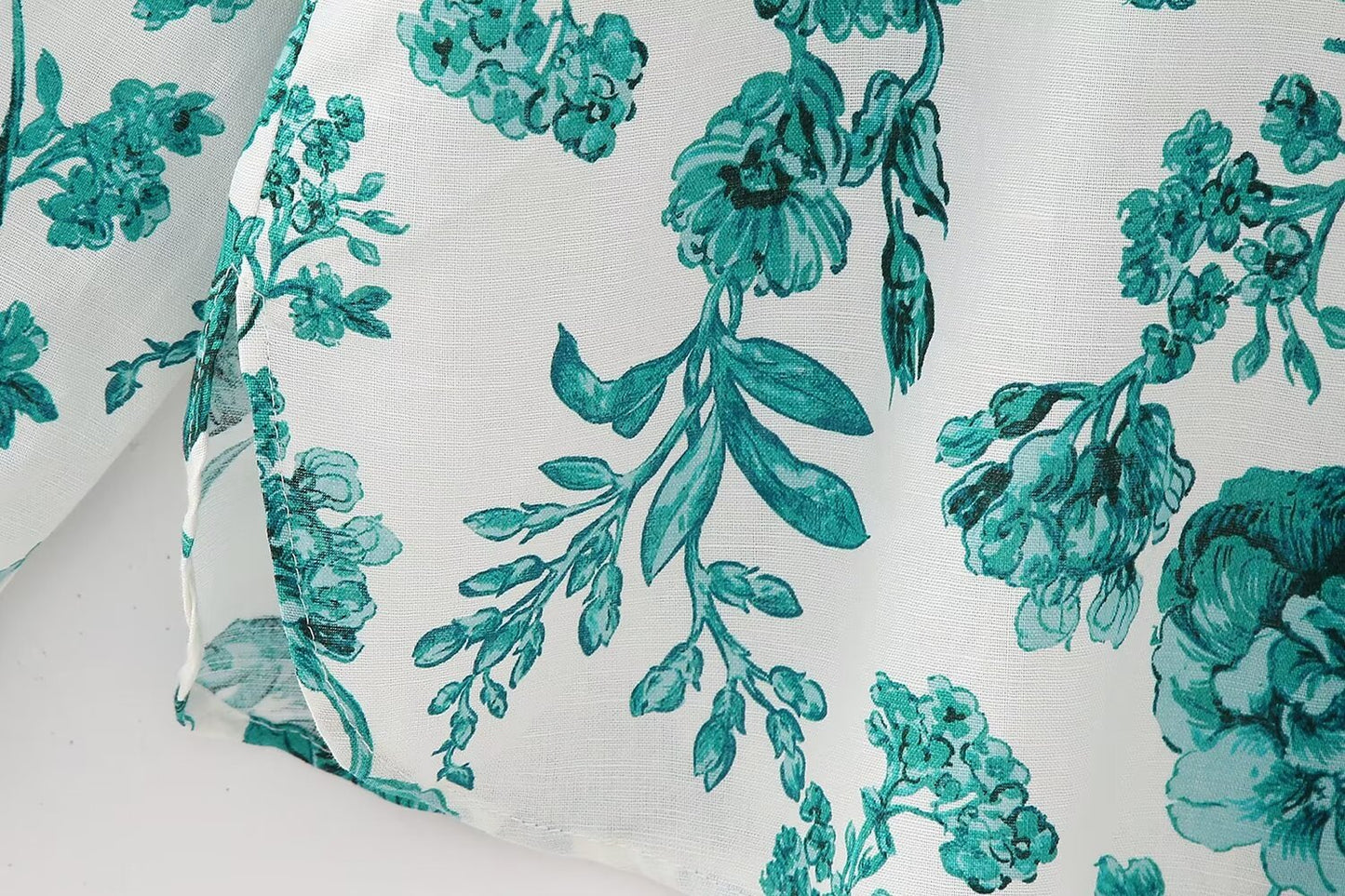 Chemise d'été décontractée à manches longues et imprimé floral