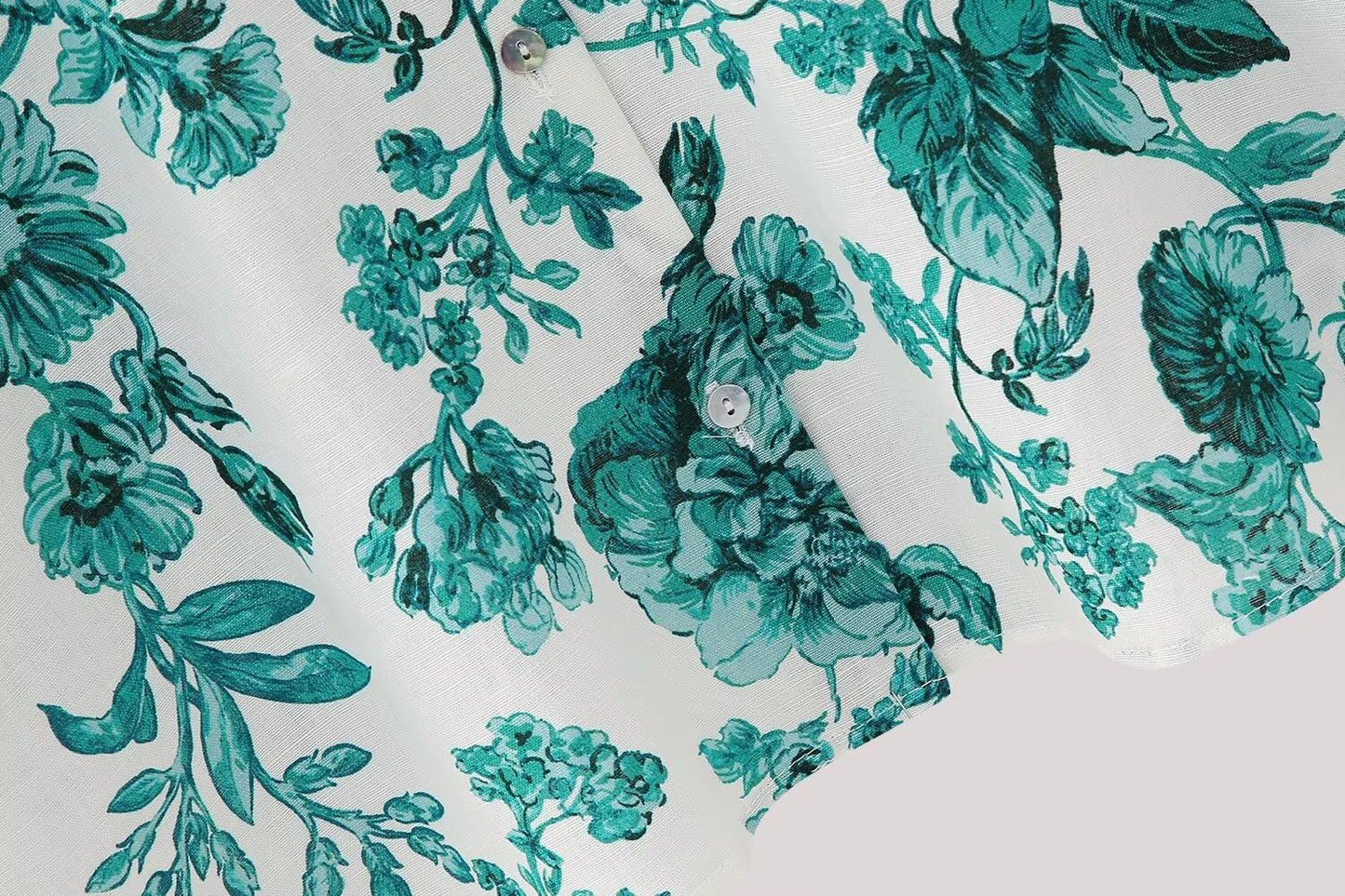 Chemise d'été décontractée à manches longues et imprimé floral