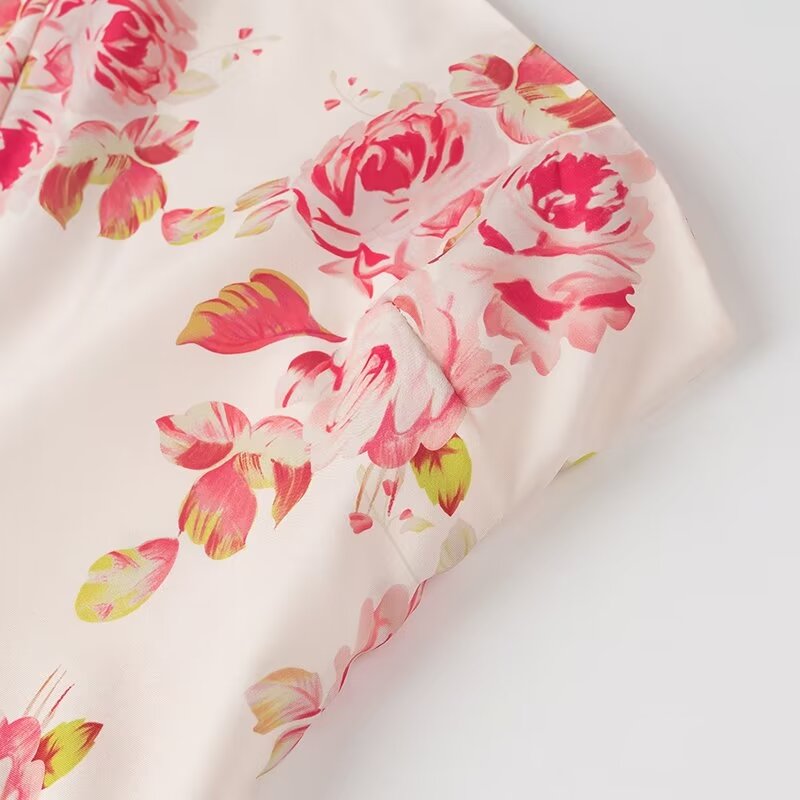 Robe d'été élégante asymétrique à une épaule et bretelles à fleurs de haute qualité pour femmes