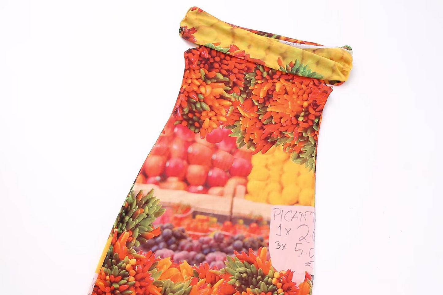 Vestido largo ajustado sexy con hombros descubiertos y estampado floral de red de seda para mujer