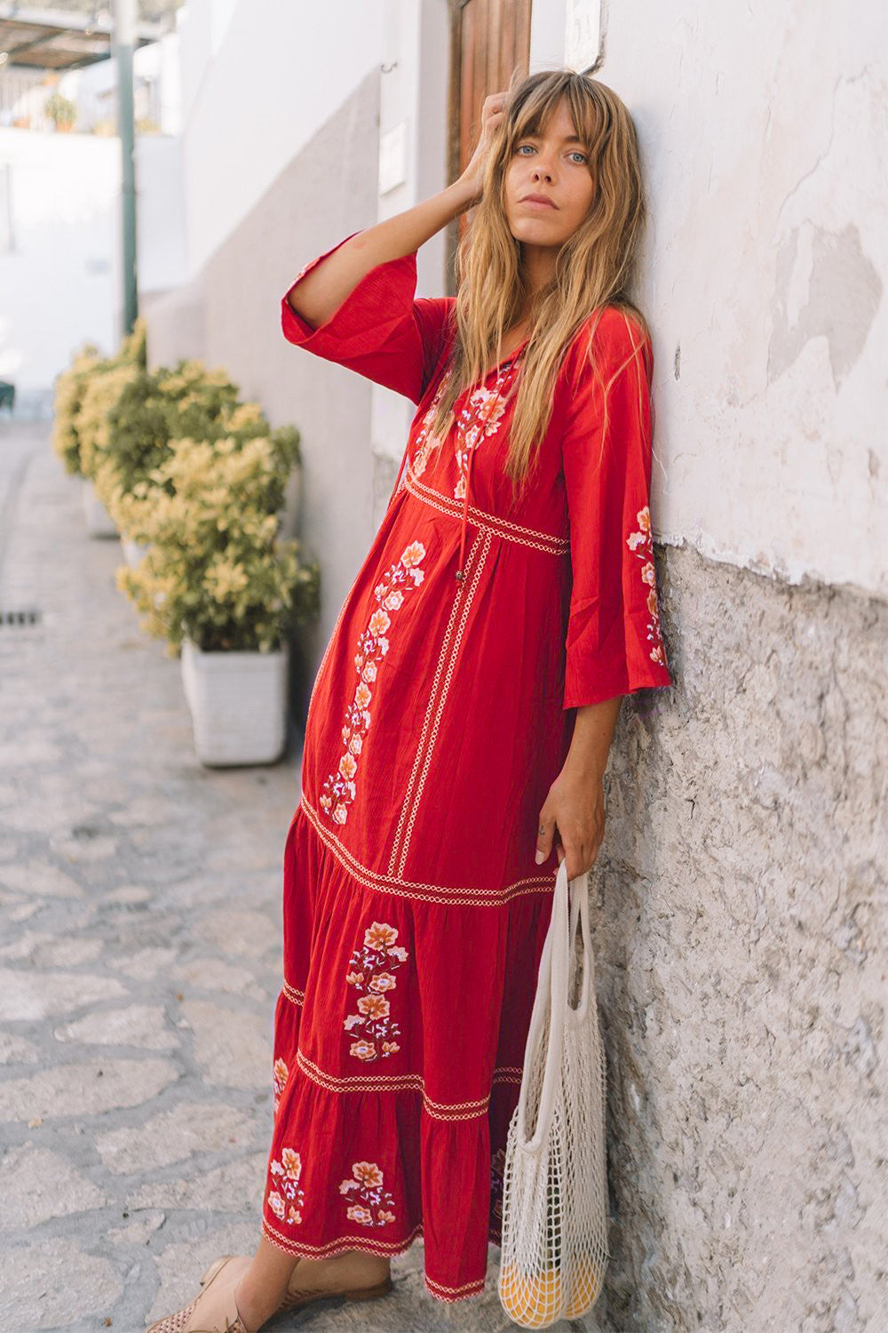 Bohemian Holiday Embroidery Dress