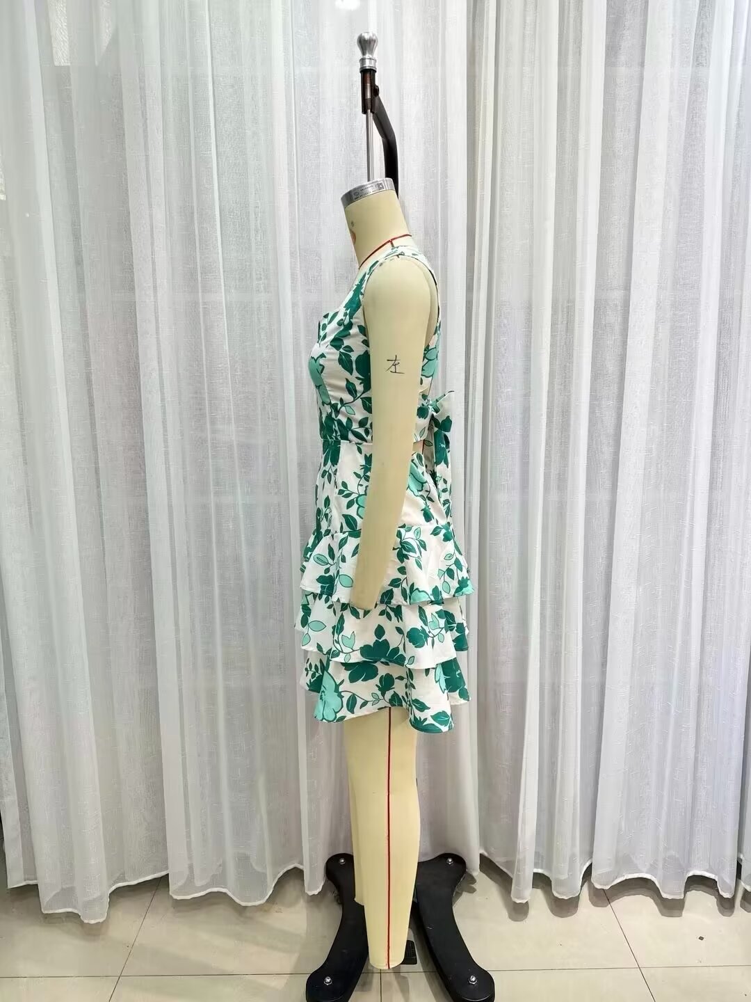 Vestido con cordones en la espalda para mujer, estilo veraniego, con personalidad, color y imagen