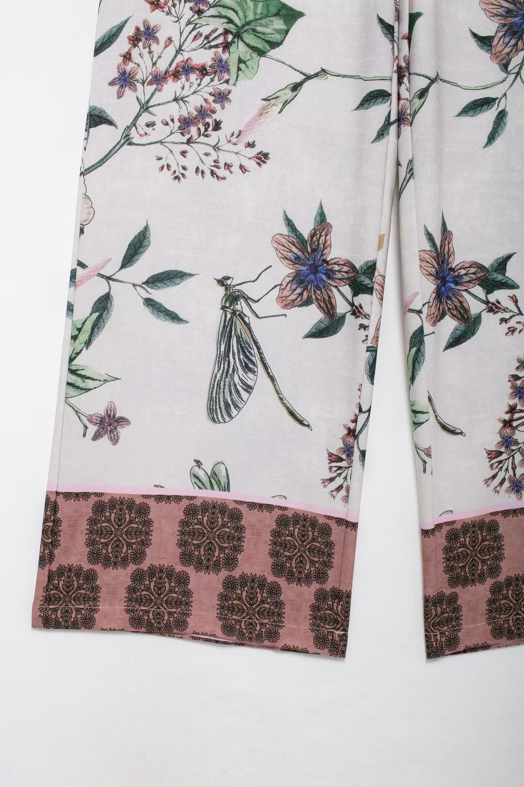 Ropa de mujer de otoño Camisa kimono estampada de moda Pantalones casuales