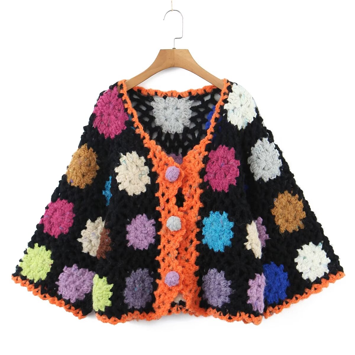 Summer Wind Women Handmade Crochet Sweater Cardigan Sweater