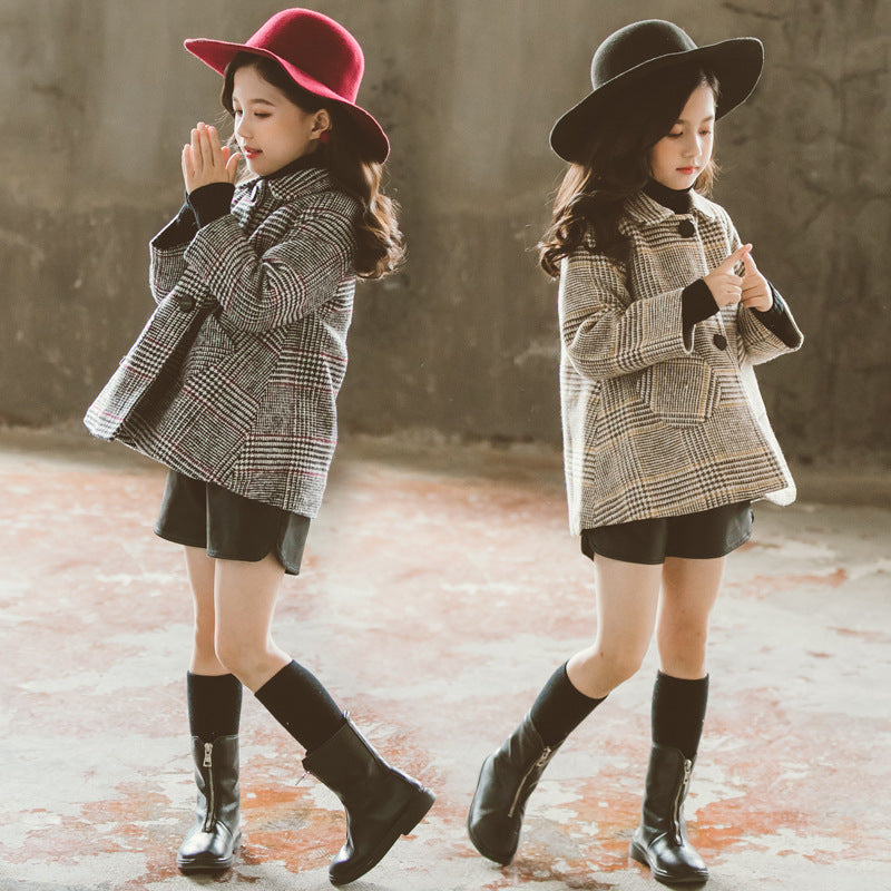 Children's houndstooth jacket