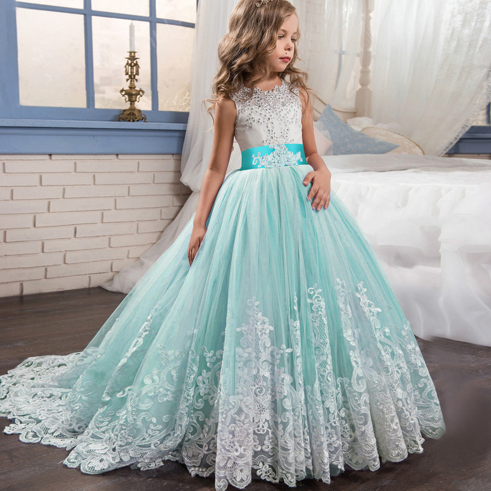 Robe de fille robe de mariée princesse enfants