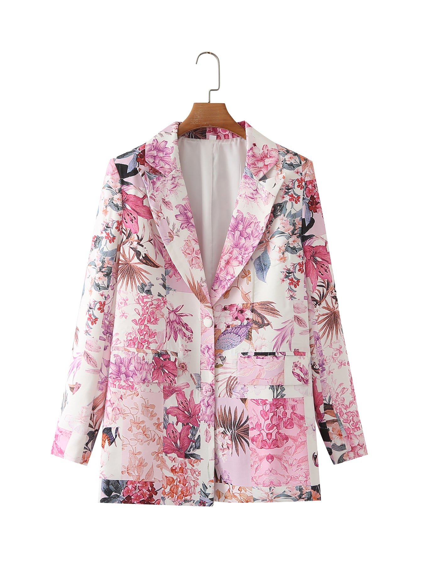 Women Clothing Autumn Women's Printed Blazer Small Blazers