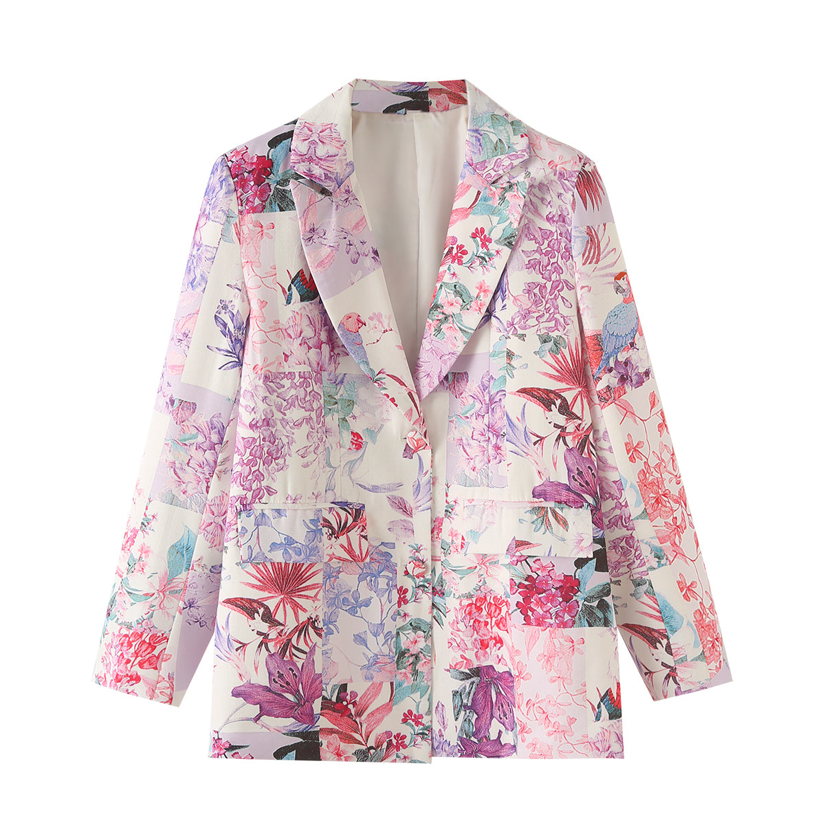 Women Clothing Autumn Women's Printed Blazer Small Blazers