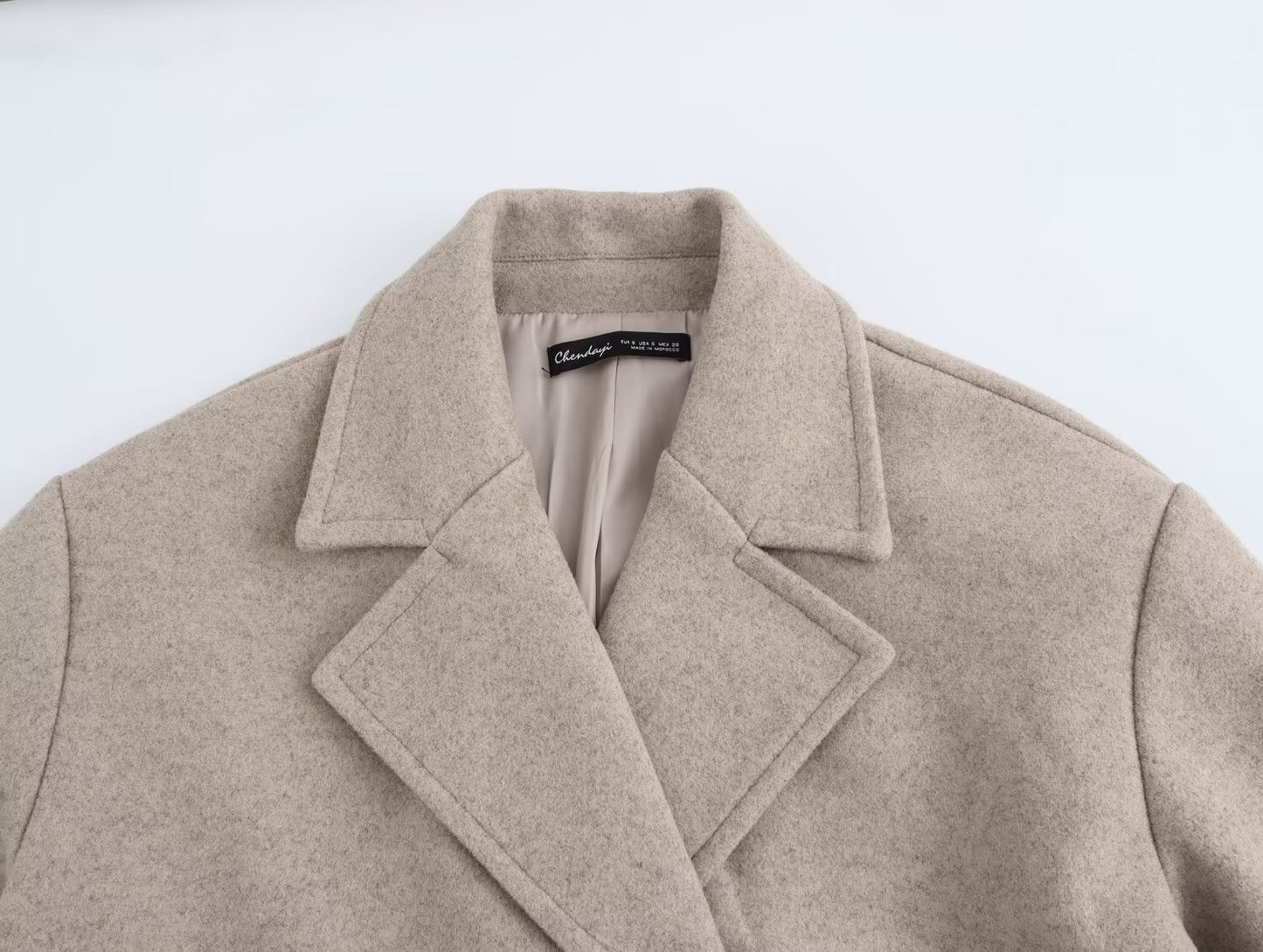 Ropa de mujer Otoño Invierno Elegante Gabardina Abrigo de Lana Abrigo Suelto