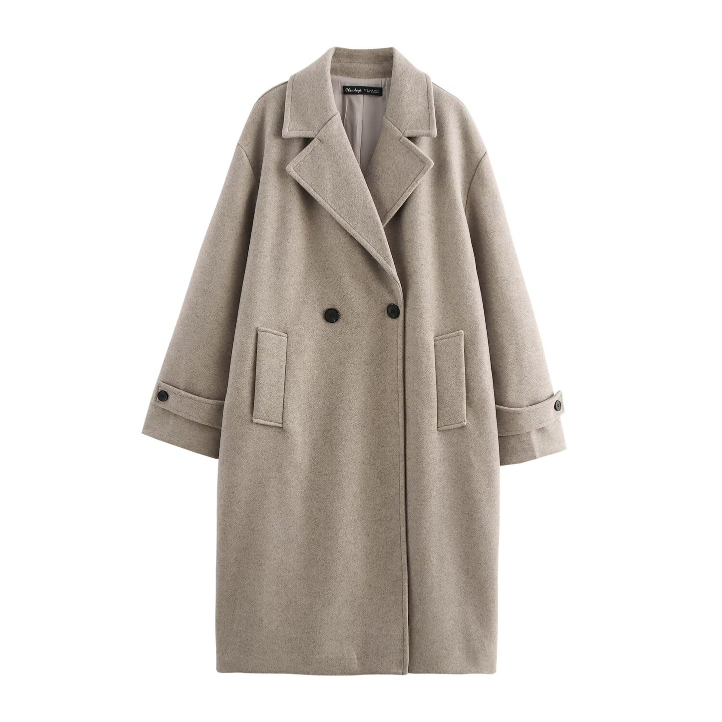 Ropa de mujer Otoño Invierno Elegante Gabardina Abrigo de Lana Abrigo Suelto