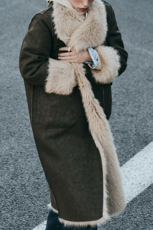 Ropa de mujer Otoño Invierno Abrigo largo de doble cara