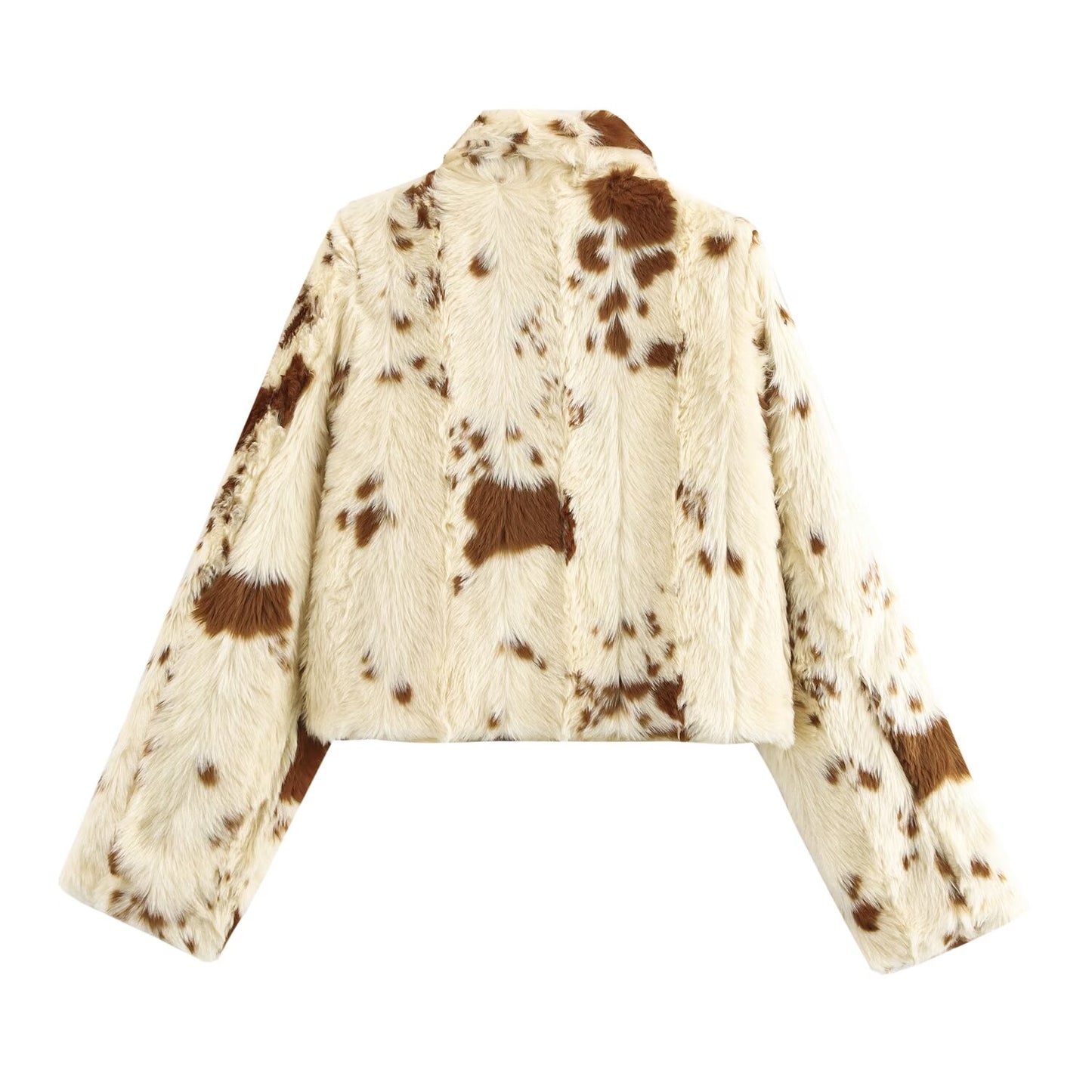 Autumn Artificial Fur Effect Short Chic Jacket Coat