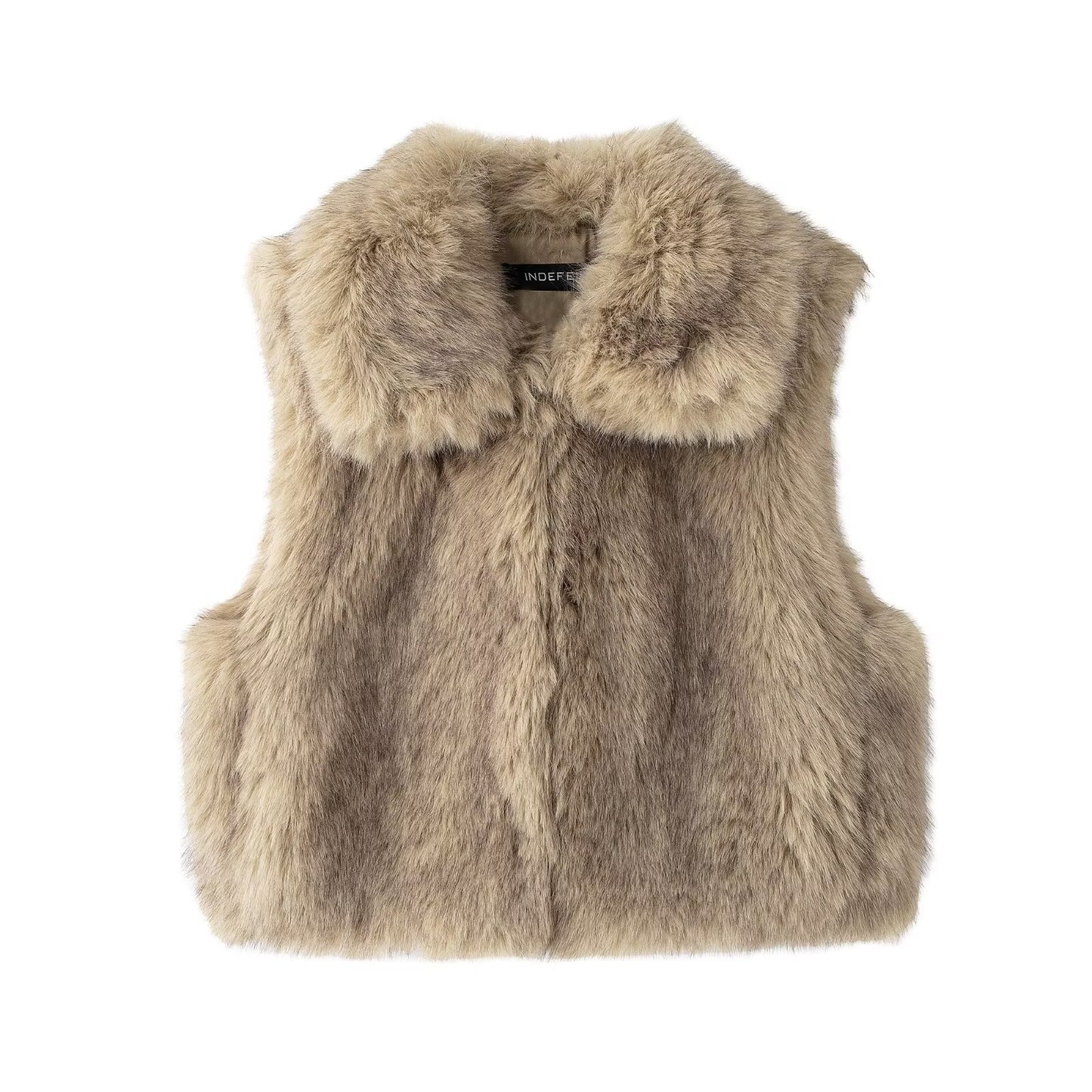 Environmental Protection Artificial Fur Vests Women Autumn Winter Sexy Loose Lapels Short Coat