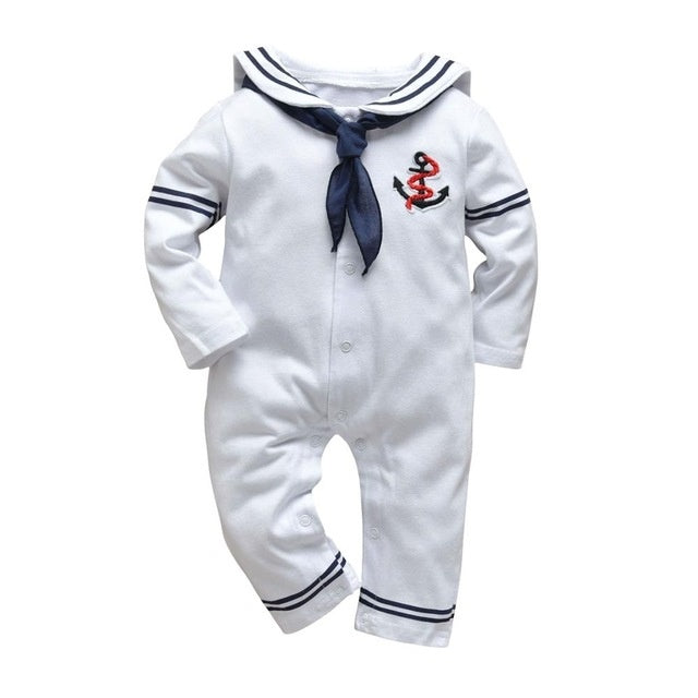 Baby boy cartoon long-sleeved jumpsuit cap