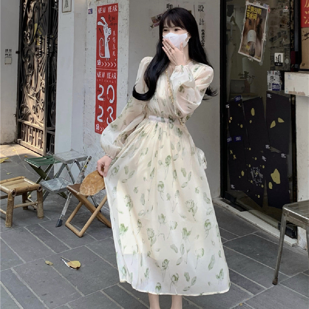 Women's Fashion Floral Vintage Dress