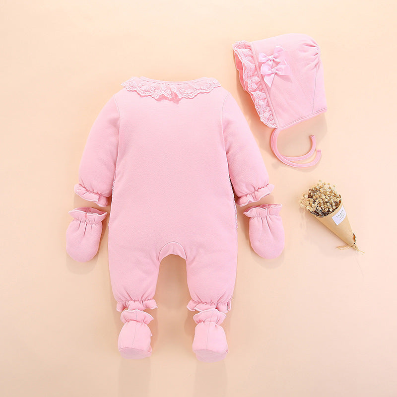 Four-piece thickened baby suit