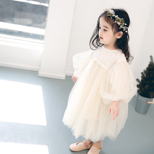 Robe coupe vent princesse mignonne en gaze pour fille