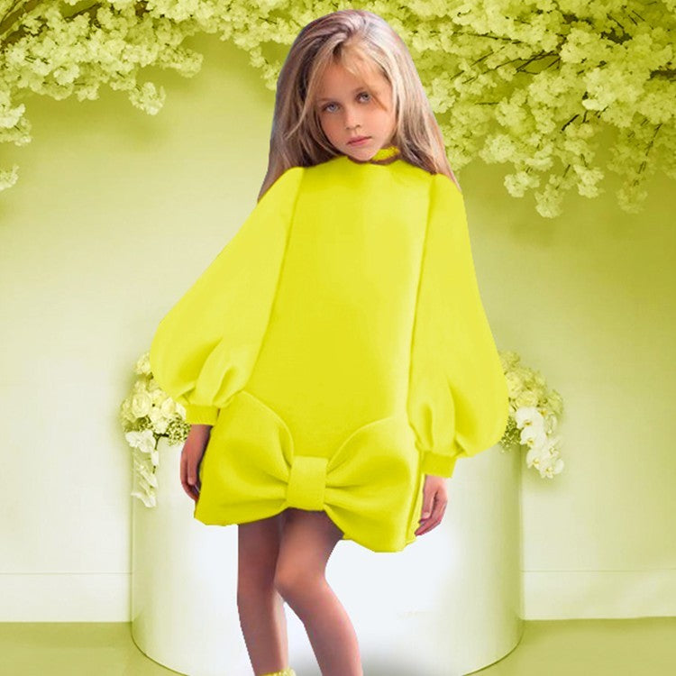 Robe Fille Mode Bulle Manches Longues