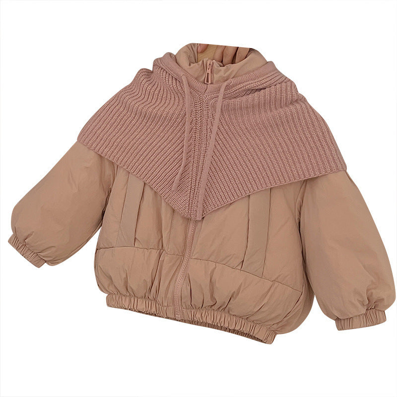 Autumn And Winter New Children Knitted Hat Down Jacket