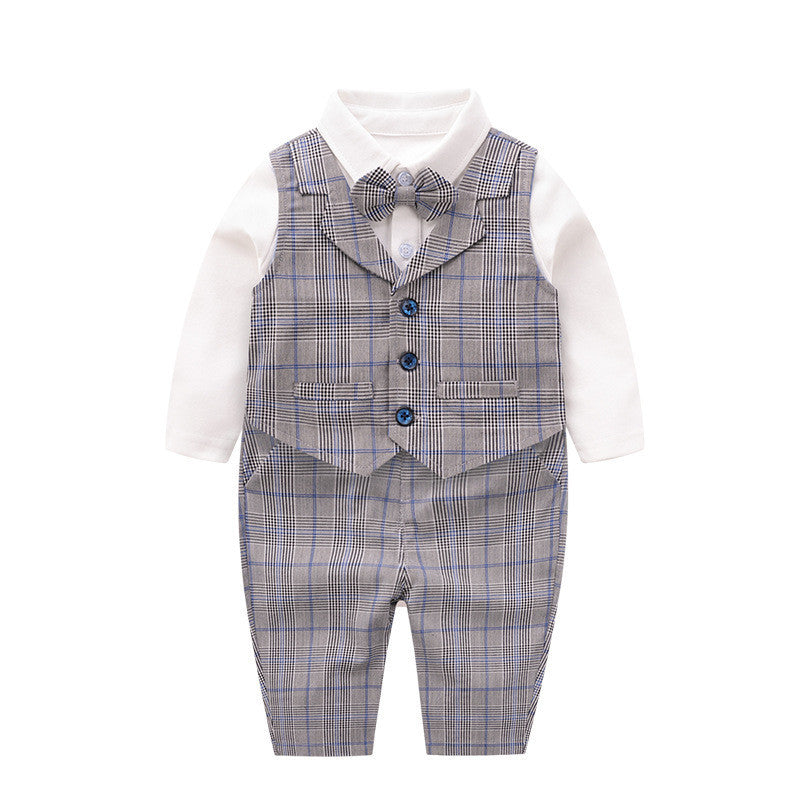 Boy's gentleman's dress one year old Jumpsuit