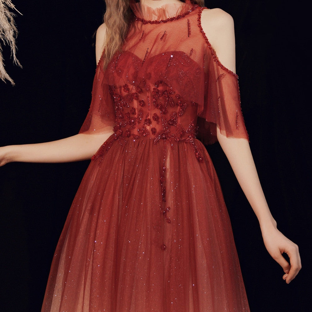 Vestido de noche para banquete de boda para mujer