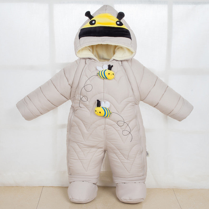 Thickened outerwear cotton-padded suit