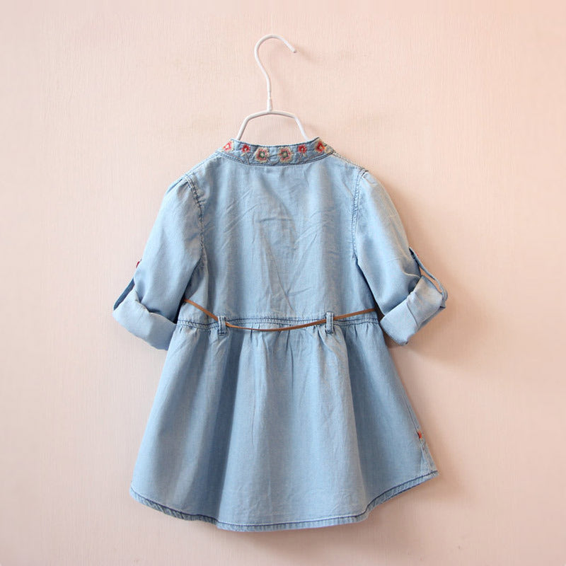 Autumn new girls denim dress