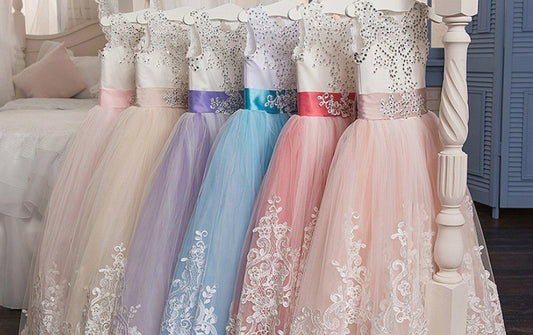 Europe et États-Unis nouveaux vêtements pour enfants robe de mariée en dentelle pour enfants jupe pettiskirt robe de princesse robe de fille de fleur filles anniversaire piano