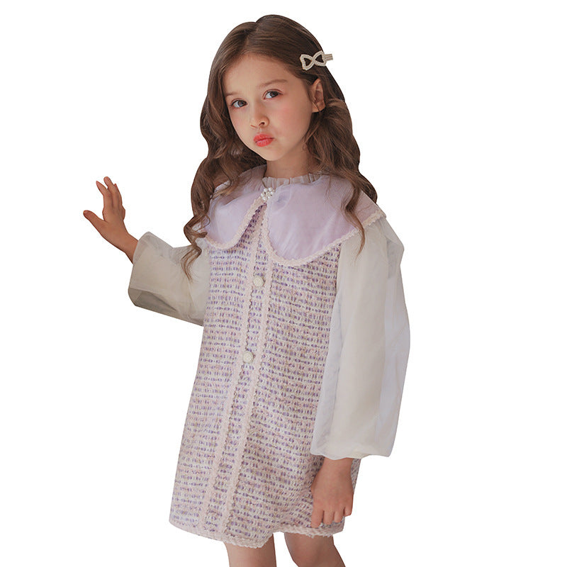 Costume deux pièces gilet et jupe pour fille