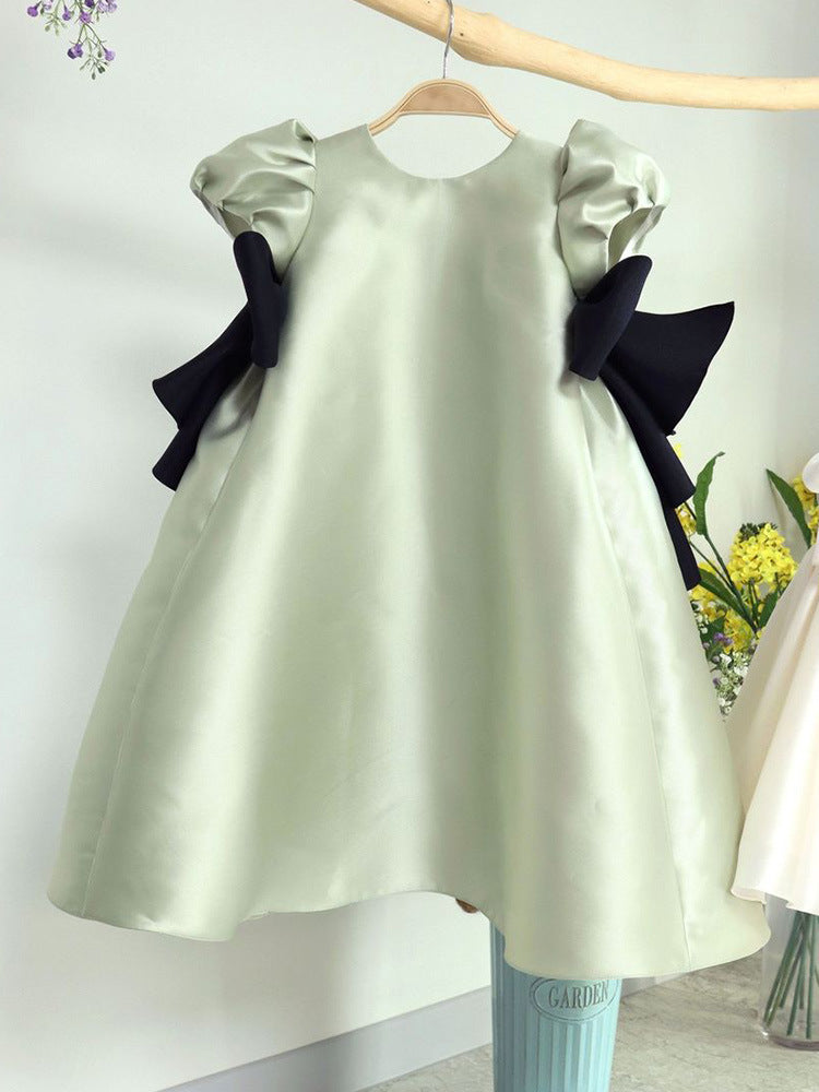 Robe mignonne pour bébé fille, robe de princesse à manches bulles pour enfants