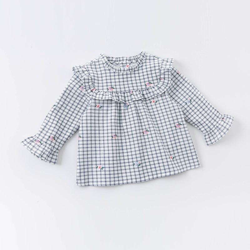 Chemise à carreaux en coton pour bébé