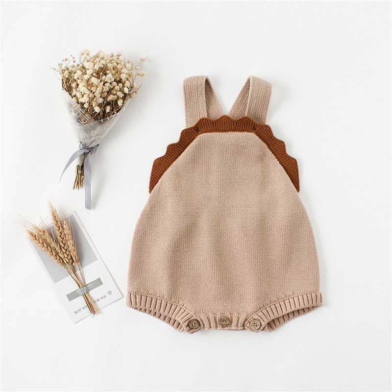 Woolen baby boys and girls one-piece romper with fungus