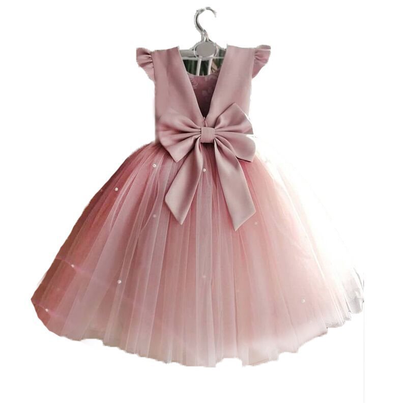 Robe de princesse à fleurs pour filles, tenue longue pour anniversaire européen et américain