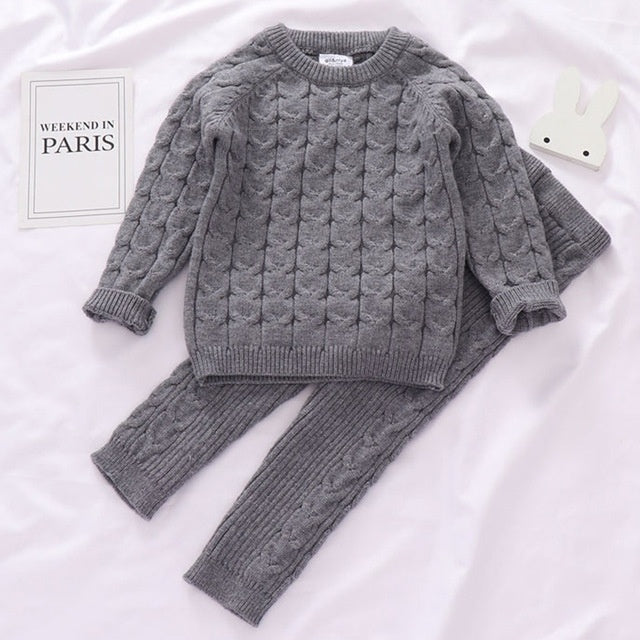 Pulls pour bébé garçon et fille, pantalons en tricot