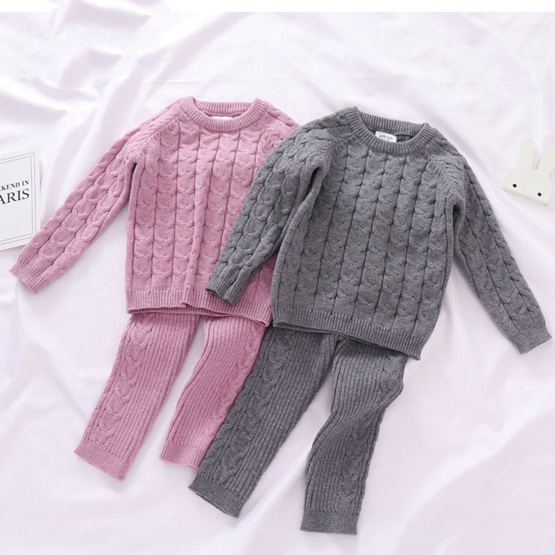 Pulls pour bébé garçon et fille, pantalons en tricot