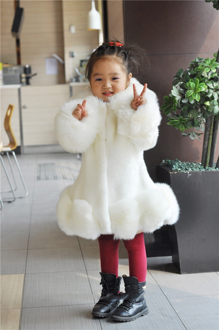 Children's Faux Fur Coat Parent-Child Coat