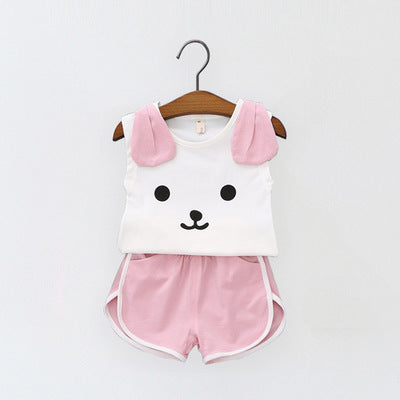 Children's Clothing Baby Short-sleeved Shorts Set