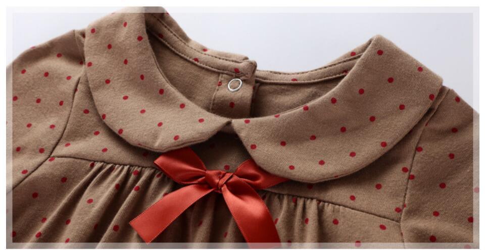 Vestido estampado dulce y lindo para niñas pequeñas y medianas