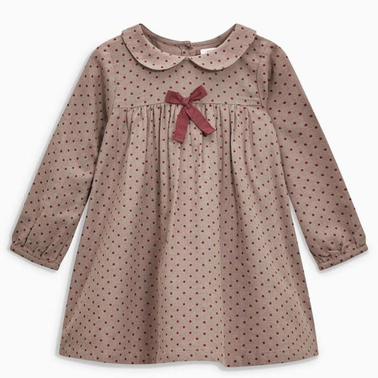 Vestido estampado dulce y lindo para niñas pequeñas y medianas