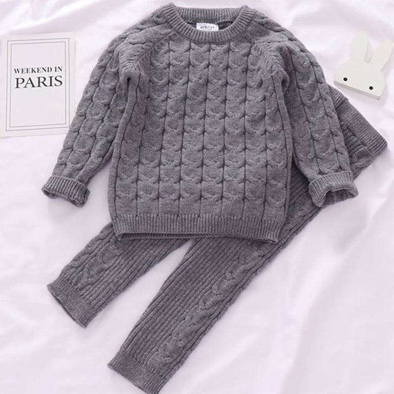 Pulls pour enfants, pantalons d'hiver en tricot pour bébés garçons et filles