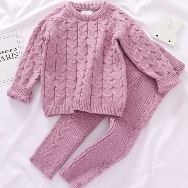 Pulls pour enfants, pantalons d'hiver en tricot pour bébés garçons et filles