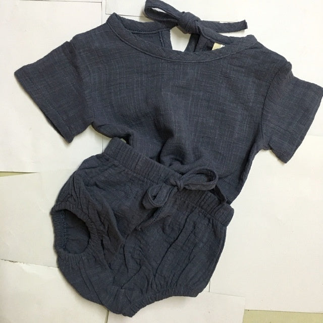 Ropa para bebés y niños, pantalones cortos de camisa para niños pequeños de verano