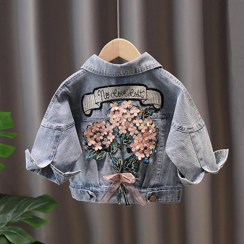 Veste en jean mignonne et assortie avec tout pour filles