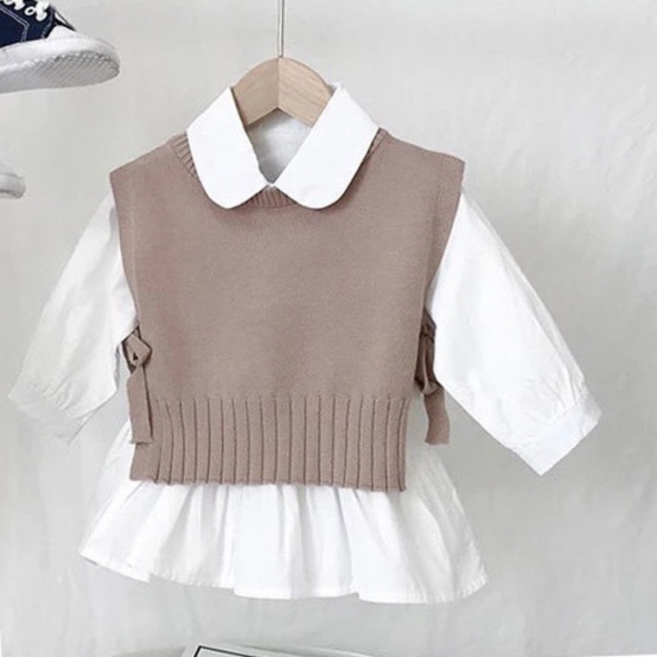 Ropa fina de lana para niña pequeña, jersey para niños