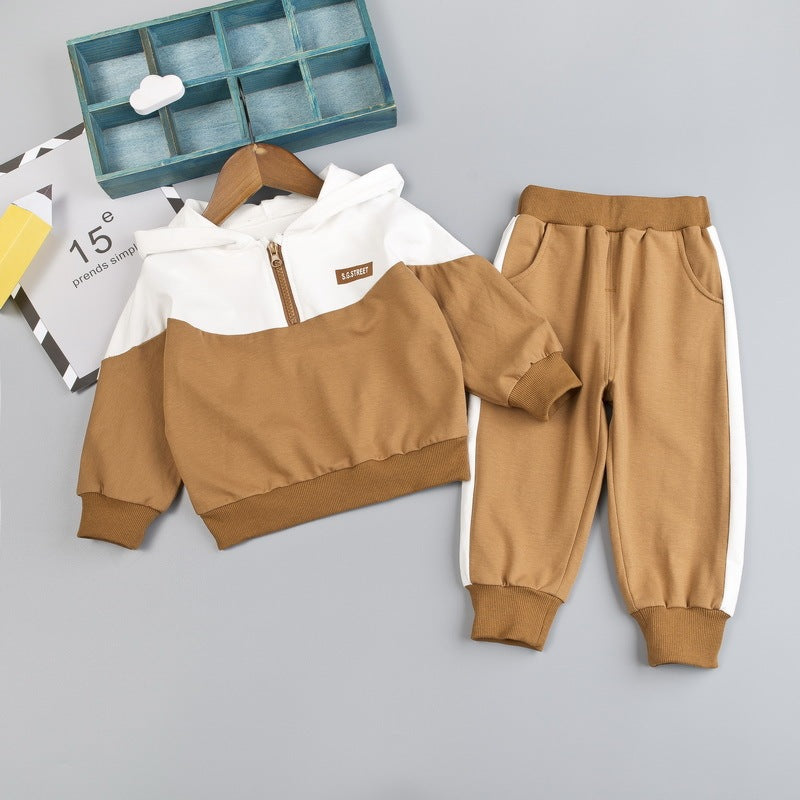 Vêtements d'automne pour enfants, nouvelle combinaison de sport à capuche pour enfants