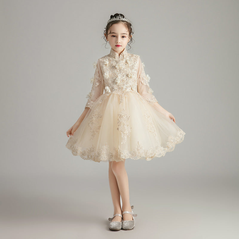 Children's Dress Princess Dress Girls Fluffy Gauze Flower